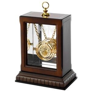 EUC Harry Potter Hermione Granger Time Turner Gold Necklace with Display Box